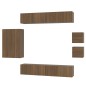 vidaXL Set de muebles para TV 8 pzas madera contrachapada roble marrón