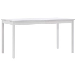 vidaXL Conjunto de comedor 7 piezas madera de pino blanco