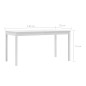 vidaXL Conjunto de comedor 7 piezas madera de pino blanco