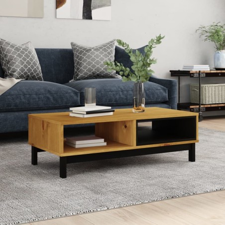 vidaXL Mesa de centro FLAM madera maciza de pino 100x50x32,5 cm