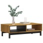 vidaXL Mesa de centro FLAM madera maciza de pino 100x50x32,5 cm