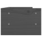 vidaXL Soporte para monitor madera maciza de pino gris 50x24x16 cm
