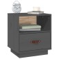vidaXL Mesita de noche madera maciza de pino gris 40x34x45 cm vidaXL Mesita de noche madera maciza de pino gris 40x34x45 cm