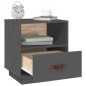 vidaXL Mesita de noche madera maciza de pino gris 40x34x45 cm vidaXL Mesita de noche madera maciza de pino gris 40x34x45 cm