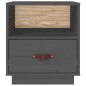 vidaXL Mesita de noche madera maciza de pino gris 40x34x45 cm vidaXL Mesita de noche madera maciza de pino gris 40x34x45 cm