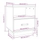 vidaXL Mesita de noche madera maciza de pino gris 40x34x45 cm vidaXL Mesita de noche madera maciza de pino gris 40x34x45 cm