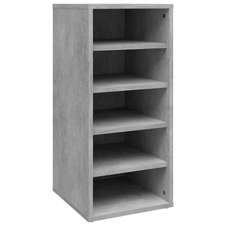 vidaXL Mueble zapatero madera contrachapada gris hormigón 31,5x35x70cm