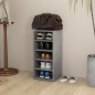 vidaXL Mueble zapatero madera contrachapada gris hormigón 31,5x35x70cm vidaXL Mueble zapatero madera contrachapada gris hormigón 31,5x35x70cm