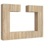 vidaXL Set de muebles para TV 6 pzas madera contrachapada roble sonoma
