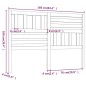 vidaXL Cabecero de cama madera maciza de pino gris 166x4x100 cm vidaXL Cabecero de cama madera maciza de pino gris 166x4x100 cm