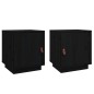 vidaXL Mesitas de noche 2 uds madera maciza de pino negro 40x34x45 cm vidaXL Mesitas de noche 2 uds madera maciza de pino negro 40x34x45 cm