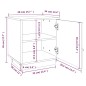 vidaXL Mesitas de noche 2 uds madera maciza de pino negro 40x34x45 cm vidaXL Mesitas de noche 2 uds madera maciza de pino negro 40x34x45 cm