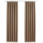 vidaXL Cortinas opacas con ganchos 2 piezas gris topo 140x225 cm