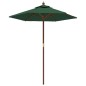 vidaXL Sombrilla de jardín con poste de madera verde 196x231 cm vidaXL Sombrilla de jardín con poste de madera verde 196x231 cm