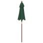 vidaXL Sombrilla de jardín con poste de madera verde 196x231 cm vidaXL Sombrilla de jardín con poste de madera verde 196x231 cm