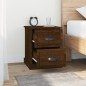 vidaXL Mesita de noche madera contrachapada marrón roble 39x39x47,5 cm