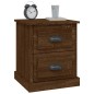 vidaXL Mesita de noche madera contrachapada marrón roble 39x39x47,5 cm