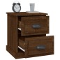 vidaXL Mesita de noche madera contrachapada marrón roble 39x39x47,5 cm