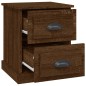 vidaXL Mesita de noche madera contrachapada marrón roble 39x39x47,5 cm