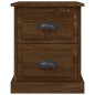 vidaXL Mesita de noche madera contrachapada marrón roble 39x39x47,5 cm
