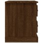 vidaXL Mesita de noche madera contrachapada marrón roble 39x39x47,5 cm