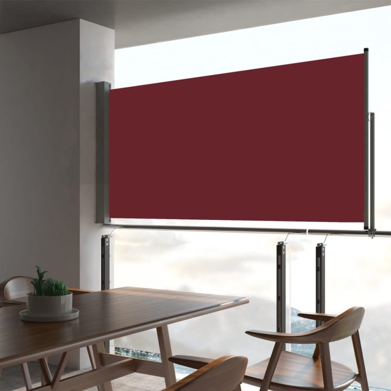 vidaXL Toldo lateral retráctil de jardín rojo 80x300 cm vidaXL Toldo lateral retráctil de jardín rojo 80x300 cm