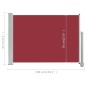 vidaXL Toldo lateral retráctil de jardín rojo 80x300 cm vidaXL Toldo lateral retráctil de jardín rojo 80x300 cm