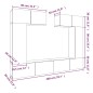 vidaXL Set de muebles para TV 6 pzas madera contrachapada roble sonoma