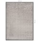 vidaXL Felpudo gris 60x80 cm vidaXL Felpudo gris 60x80 cm