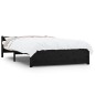 vidaXL Estructura de cama madera maciza negra 140x200 cm vidaXL Estructura de cama madera maciza negra 140x200 cm