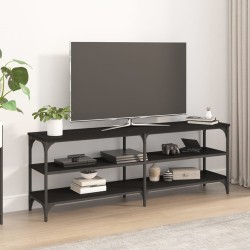 vidaXL Mueble para TV madera contrachapada negro 140x30x50 cm