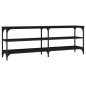 vidaXL Mueble para TV madera contrachapada negro 140x30x50 cm vidaXL Mueble para TV madera contrachapada negro 140x30x50 cm