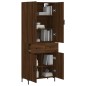 vidaXL Aparador alto madera contrachapada marrón roble 69,5x34x180 cm