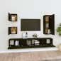 vidaXL Set de muebles para TV 5 piezas madera contrachapada negro vidaXL Set de muebles para TV 5 piezas madera contrachapada negro