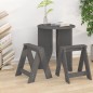vidaXL Taburetes 2 unidades madera maciza de pino gris 40x40x45 cm vidaXL Taburetes 2 unidades madera maciza de pino gris 40x40x45 cm