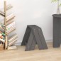 vidaXL Taburetes 2 unidades madera maciza de pino gris 40x40x45 cm vidaXL Taburetes 2 unidades madera maciza de pino gris 40x40x45 cm
