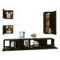 vidaXL Set de muebles para TV 5 piezas madera contrachapada negro vidaXL Set de muebles para TV 5 piezas madera contrachapada negro