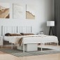 vidaXL Estructura de cama con cabecero metal blanca 140x200 cm vidaXL Estructura de cama con cabecero metal blanca 140x200 cm