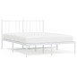 vidaXL Estructura de cama con cabecero metal blanca 140x200 cm vidaXL Estructura de cama con cabecero metal blanca 140x200 cm
