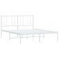 vidaXL Estructura de cama con cabecero metal blanca 140x200 cm vidaXL Estructura de cama con cabecero metal blanca 140x200 cm