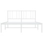 vidaXL Estructura de cama con cabecero metal blanca 140x200 cm vidaXL Estructura de cama con cabecero metal blanca 140x200 cm