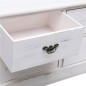 vidaXL Mueble para TV madera paulownia blanco envejecido 108x30x40 cm vidaXL Mueble para TV madera paulownia blanco envejecido 108x30x40 cm