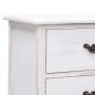 vidaXL Mueble para TV madera paulownia blanco envejecido 108x30x40 cm vidaXL Mueble para TV madera paulownia blanco envejecido 108x30x40 cm