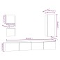 vidaXL Set de muebles para TV 5 piezas madera contrachapada negro vidaXL Set de muebles para TV 5 piezas madera contrachapada negro