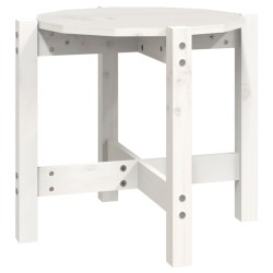 vidaXL Mesa de centro de madera maciza de pino blanco Ø52,5x45 cm