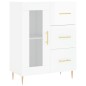 vidaXL Aparador de madera contrachapada blanco brillante 69,5x34x90 cm