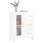 vidaXL Aparador de madera contrachapada blanco brillante 69,5x34x90 cm