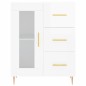 vidaXL Aparador de madera contrachapada blanco brillante 69,5x34x90 cm