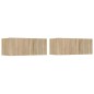vidaXL Set de muebles para TV 4 pzas madera contrachapada roble Sonoma