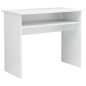 vidaXL Escritorio de madera contrachapada blanco brillo 90x50x74 cm vidaXL Escritorio de madera contrachapada blanco brillo 90x50x74 cm